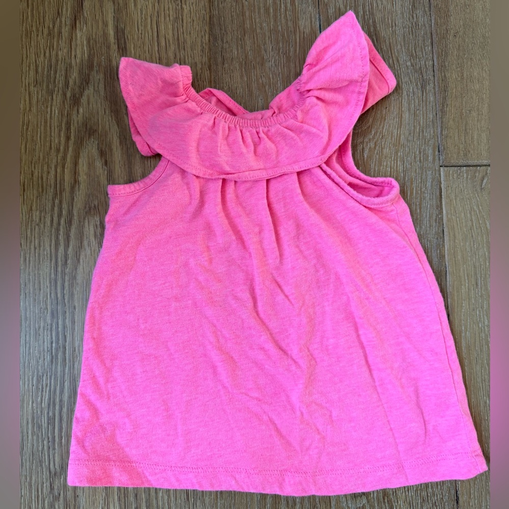 Carter's Pink Ruffle short Sleeve Top size 2T